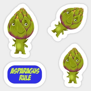 Cute Asparagus Mascot Pack Sticker